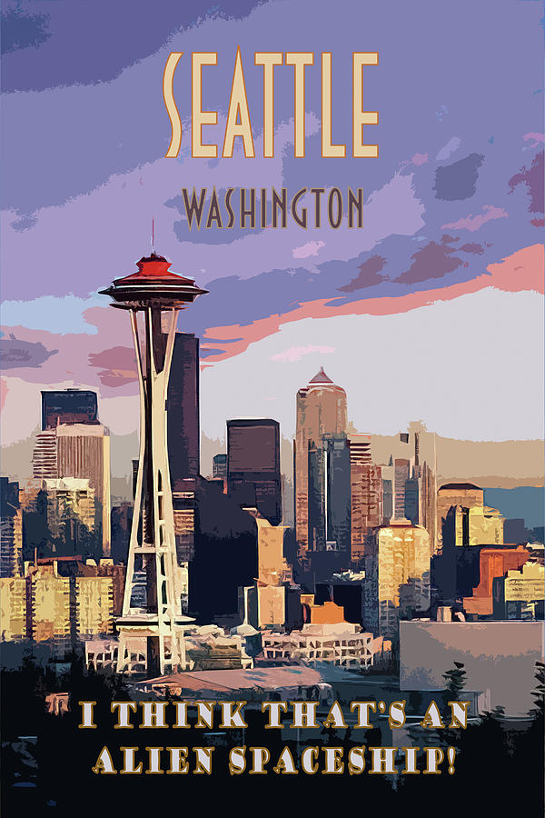 Seattle Travel Poster Photograph by Ken Smith