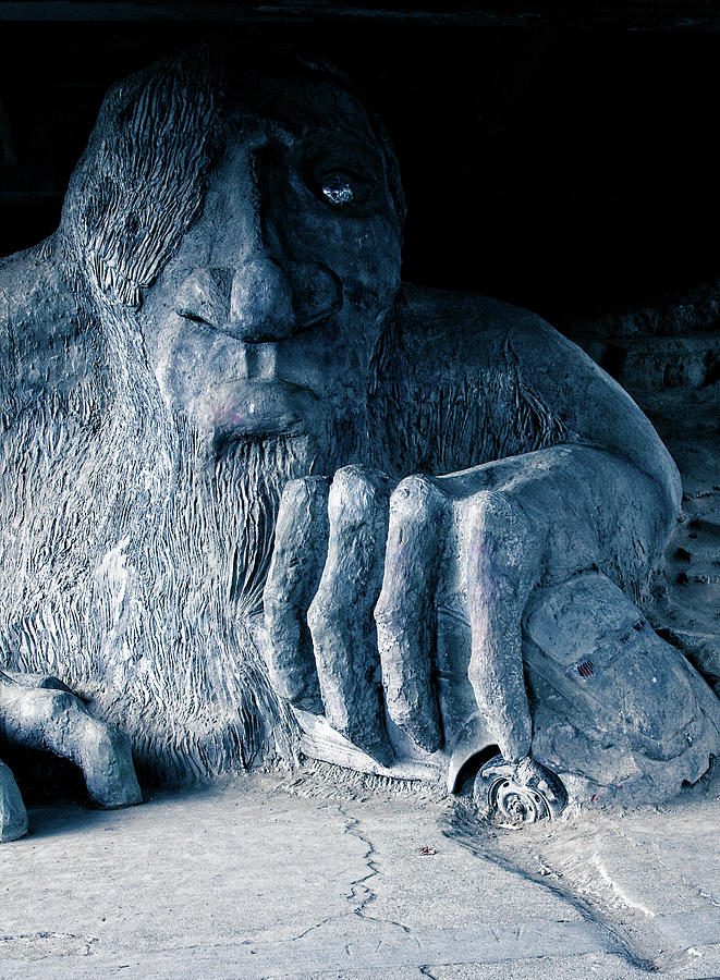 Seattles Fremont Troll #2...kind Of Blue Photograph