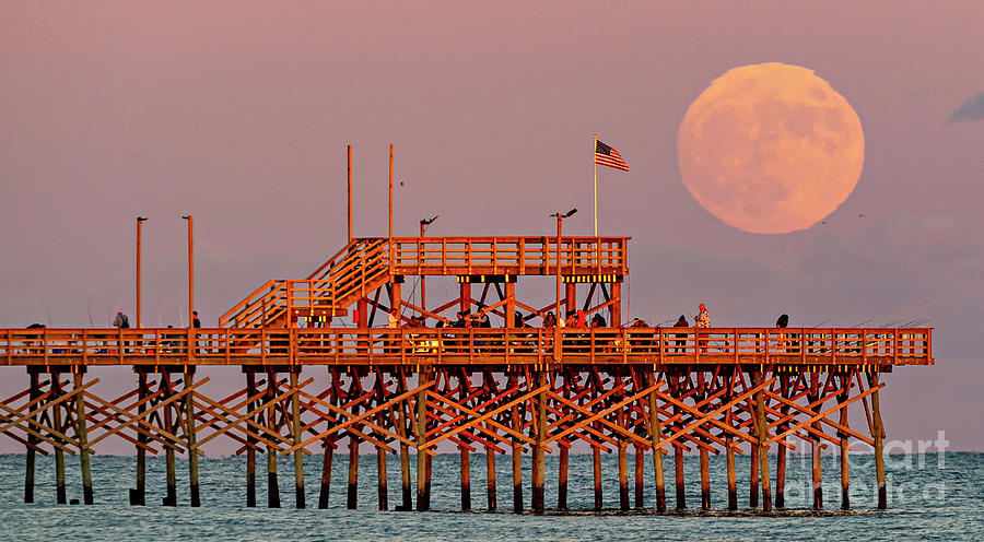 Seaview Full Moon Photograph by DJA Images