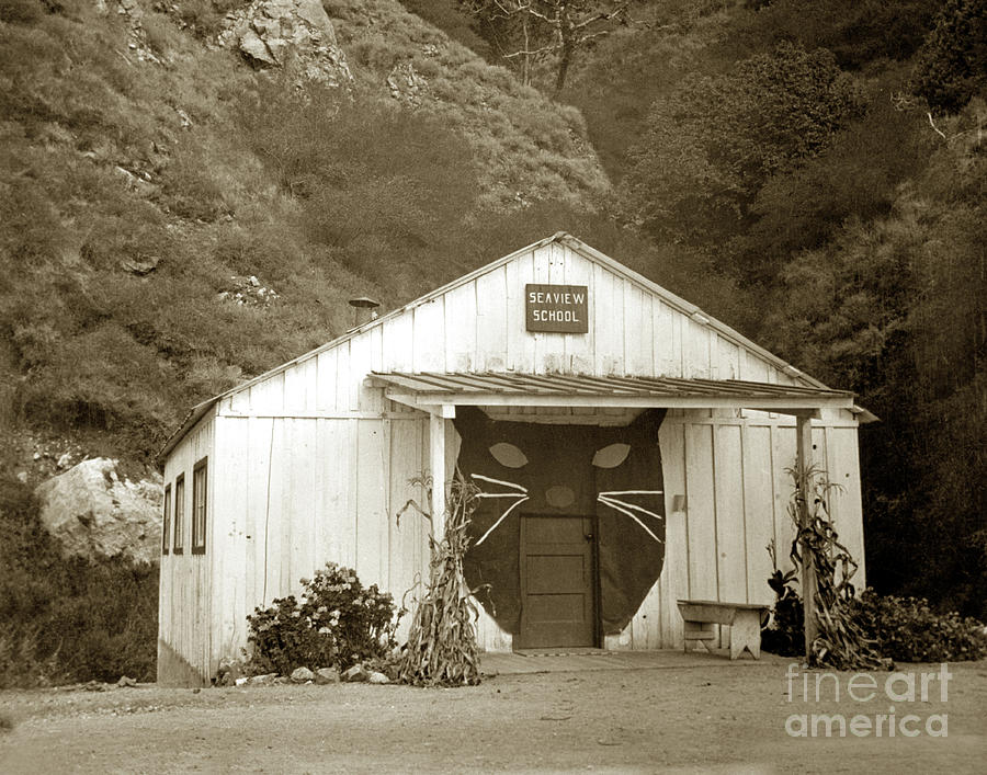 Big Sur Photograph - Seaview School, Big Sur, California Circa 1950 by Monterey County Historical Society