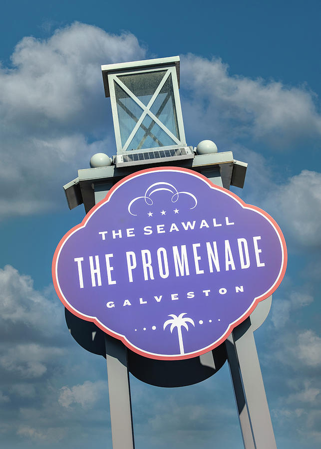 Seawall Promenade - Galveston Photograph by Stephen Stookey