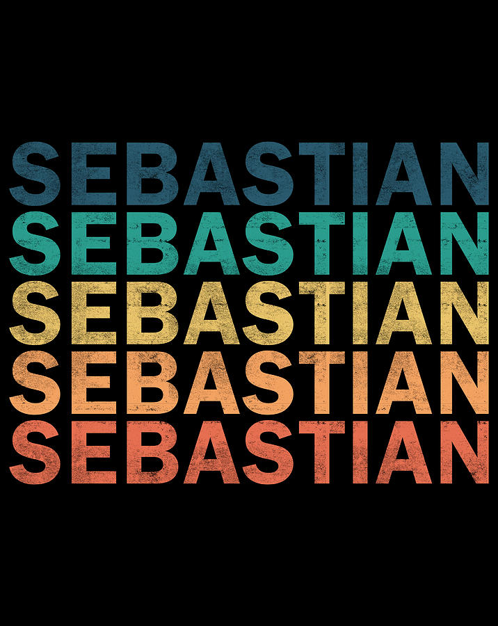 Vintage Style Sebastian Funny First Name Definition Adult T-Shirt