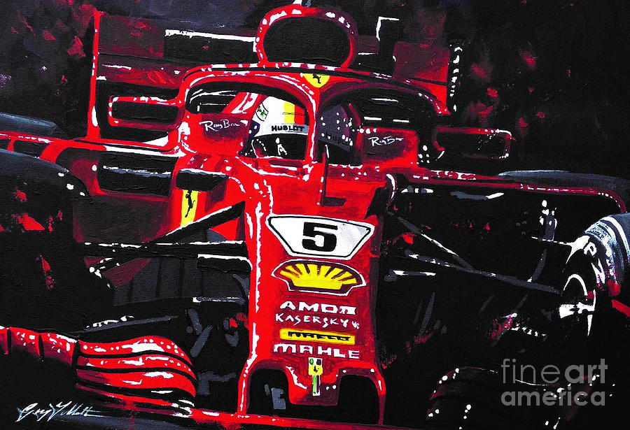 Sebastian Vettel Painting by Gregory Tillett | Fine Art America