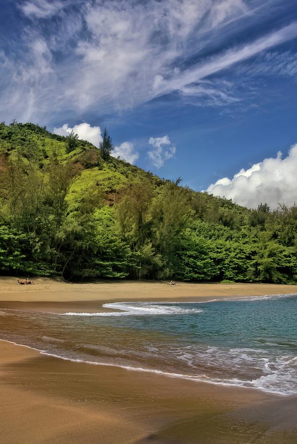 Secluded Beach Kauai Island Photograph