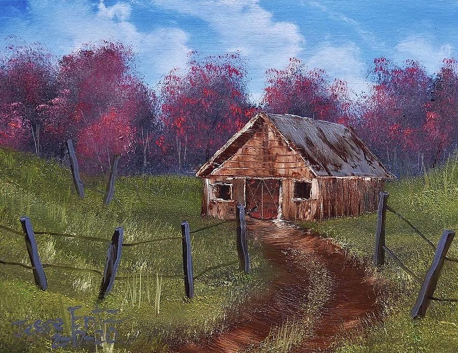 Secluded Cabin Painting by Jesse Entz