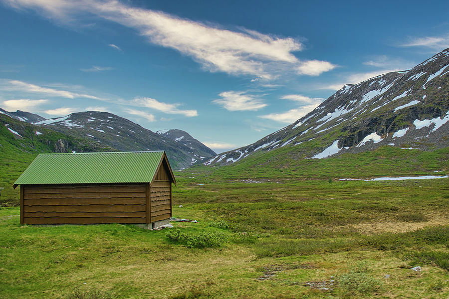 Secluded mountain hut in Norway Photograph by Matthew DeGrushe