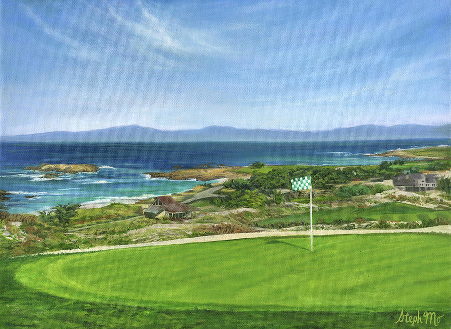 Golf Painting - Second at Spyglass Hill by Steph Moraca