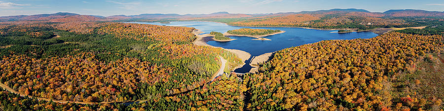 Second Connecticut Lake Panorama - Pittsburg, NH 2022 Photograph by John Rowe