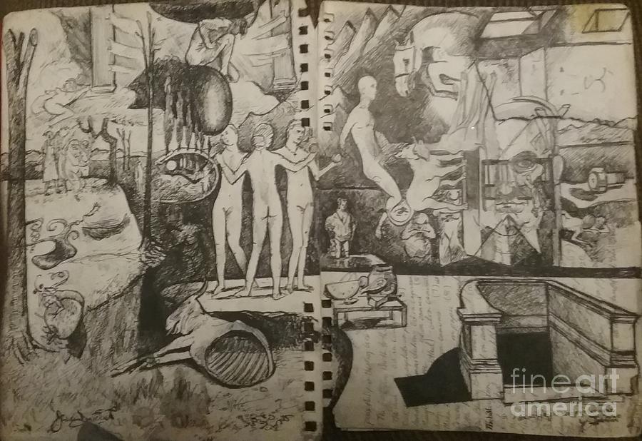 Orions Belt Drawing - Second half of sketch for, Time immutable, OrionsBelt, and the New Madrid Straight by Jude Darrien Orions Belt Drawing - Second half of sketch for, Time immutable, OrionsBelt, and the New Madrid Straight by Jude Darrien