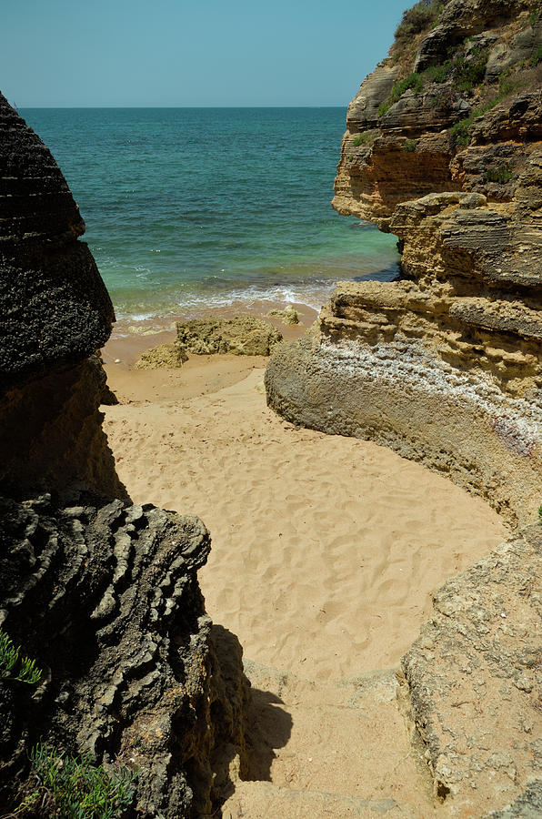 Secret Beach in Olhos de Agua. Algarve Photograph by Angelo DeVal