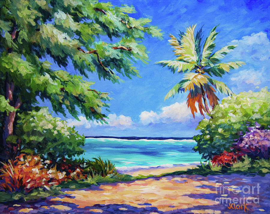 Beach Painting - Secret Beach  by John Clark