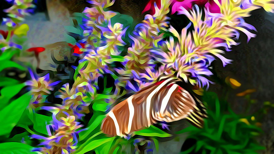 Secret Butterfly Garden  Mixed Media by Ally White