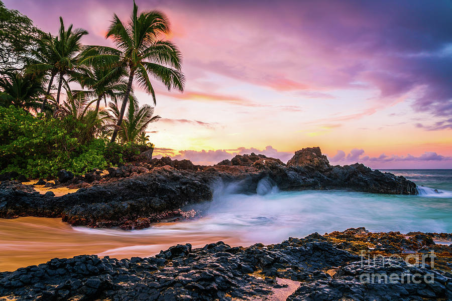 Secret Cove Beach Maui Hawaii Sunrise Photo Photograph by Paul Velgos