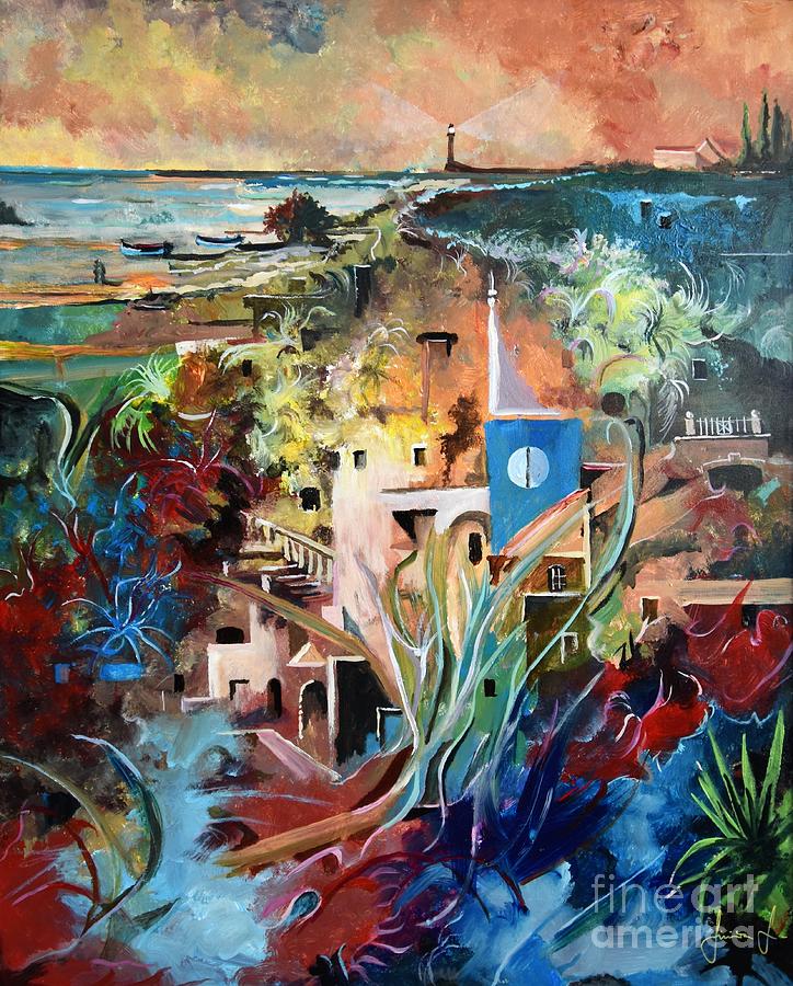 Abstract Painting - Secret Cove by Sinisa Saratlic Abstract Painting - Secret Cove by Sinisa Saratlic