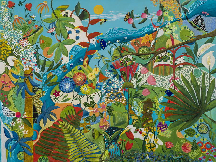 Flower Painting - Secret Garden by Jeanie Brandt