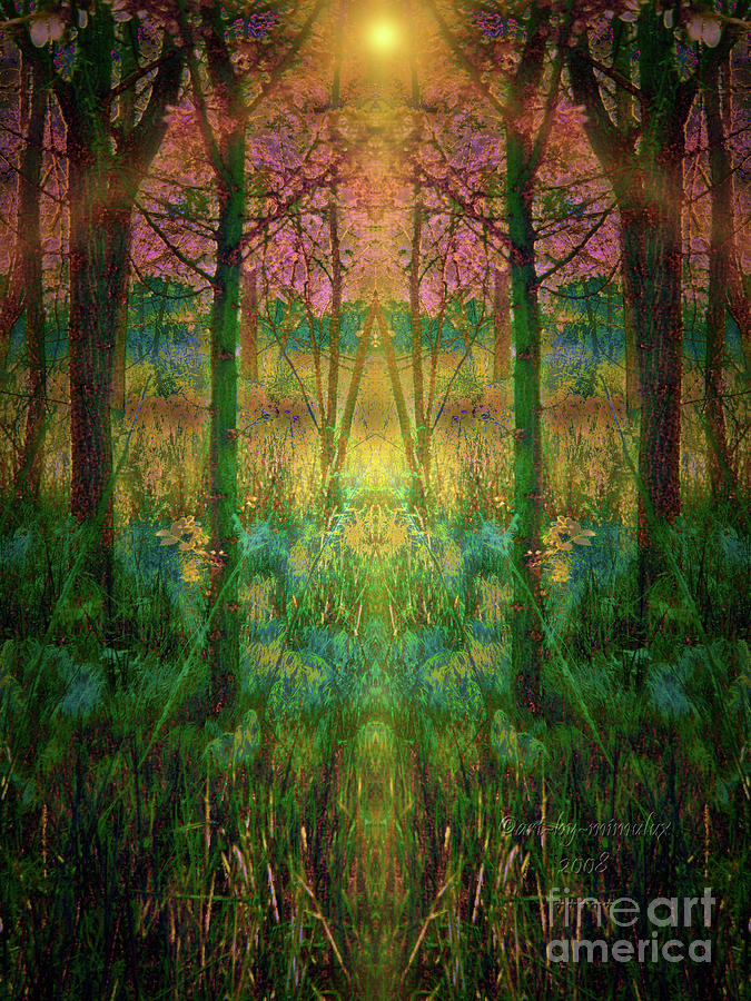 Magic Digital Art - Secret Garden by Mimulux Patricia No
