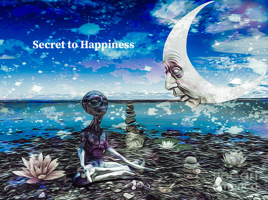 Secret to Happiness  Mixed Media by Lauries Intuitive