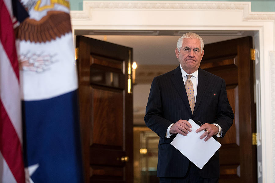 Secretary Of State Rex Tillerson Calls On Mideast Countries To Ease Blockade On Qatar Photograph by Drew Angerer Secretary Of State Rex Tillerson Calls On Mideast Countries To Ease Blockade On Qatar Photograph by Drew Angerer