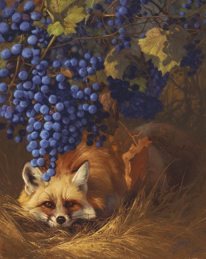 Grape Painting - Secrets of the Vineyard by Greg Beecham