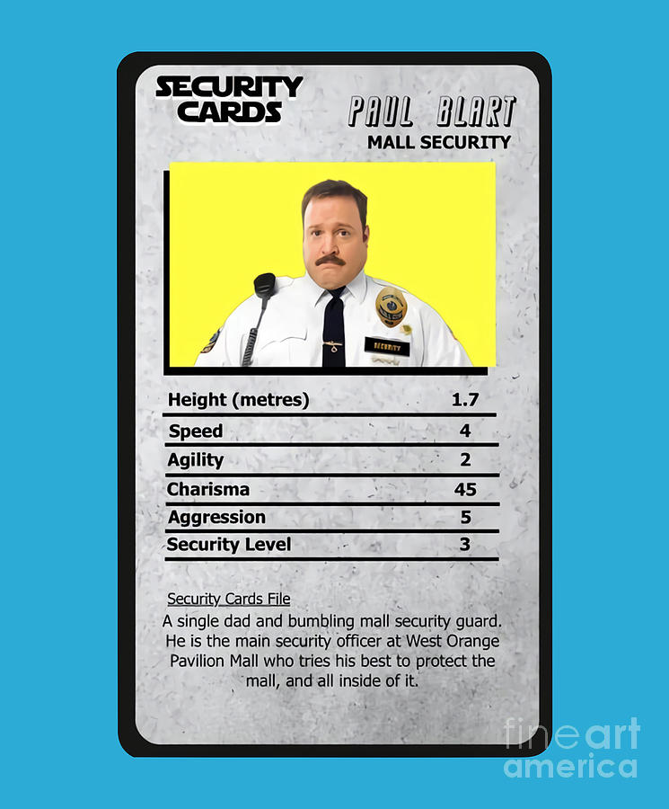 Security Cards Paul Blart Digital Art by Letiticia Clark - Pixels