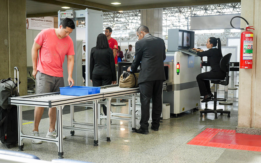 Security checks at Brasilia Airport, Brazil Photograph by Track5
