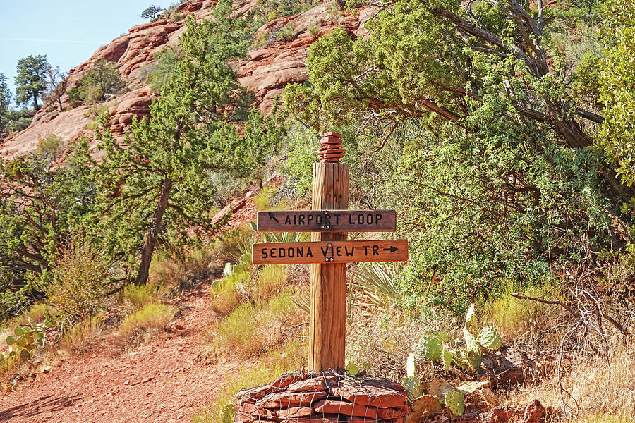 Sedona Arizona Airport Loop Train Sign Southwest Photograph by Toby McGuire