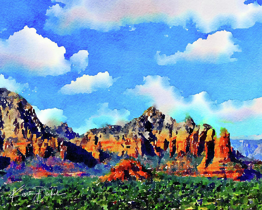 Sedona Digital Art by Karen Dickel - Pixels