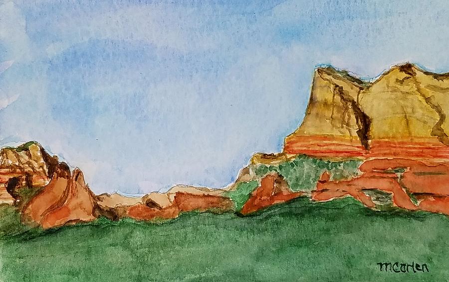 Sedona Red Rock Horizon Painting by M Carlen