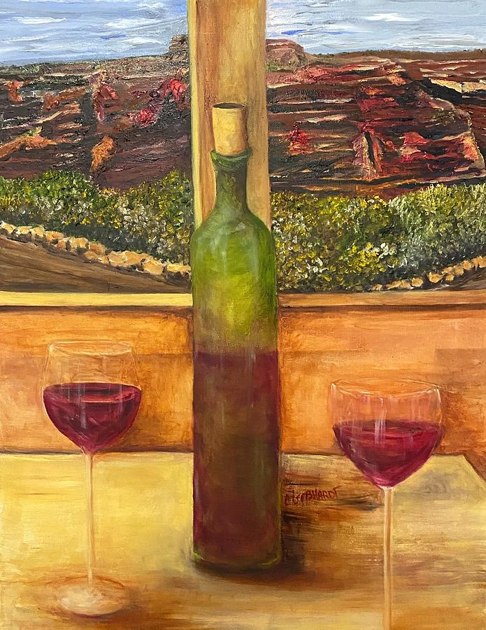 Sedona Restaurant View  Painting by Chuck Gebhardt