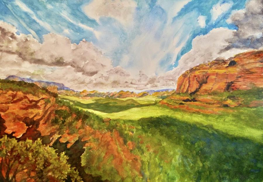 Sedona Spectacular Painting by Cheryl Wallace