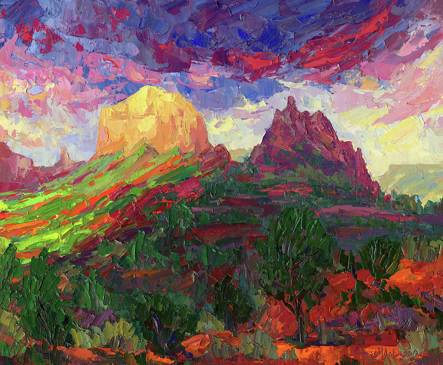 Sedona Sunset II Painting by Russell Johnson - Fine Art America