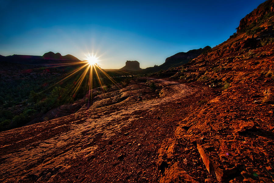 Sedona Trail Dawn Sunstar - Arizona Photograph by Stuart Litoff