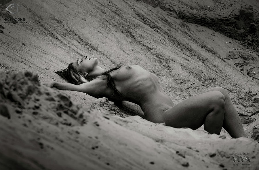 Seduction In Dunes Monochrome 2  Photograph by Vitaly Vachrushev