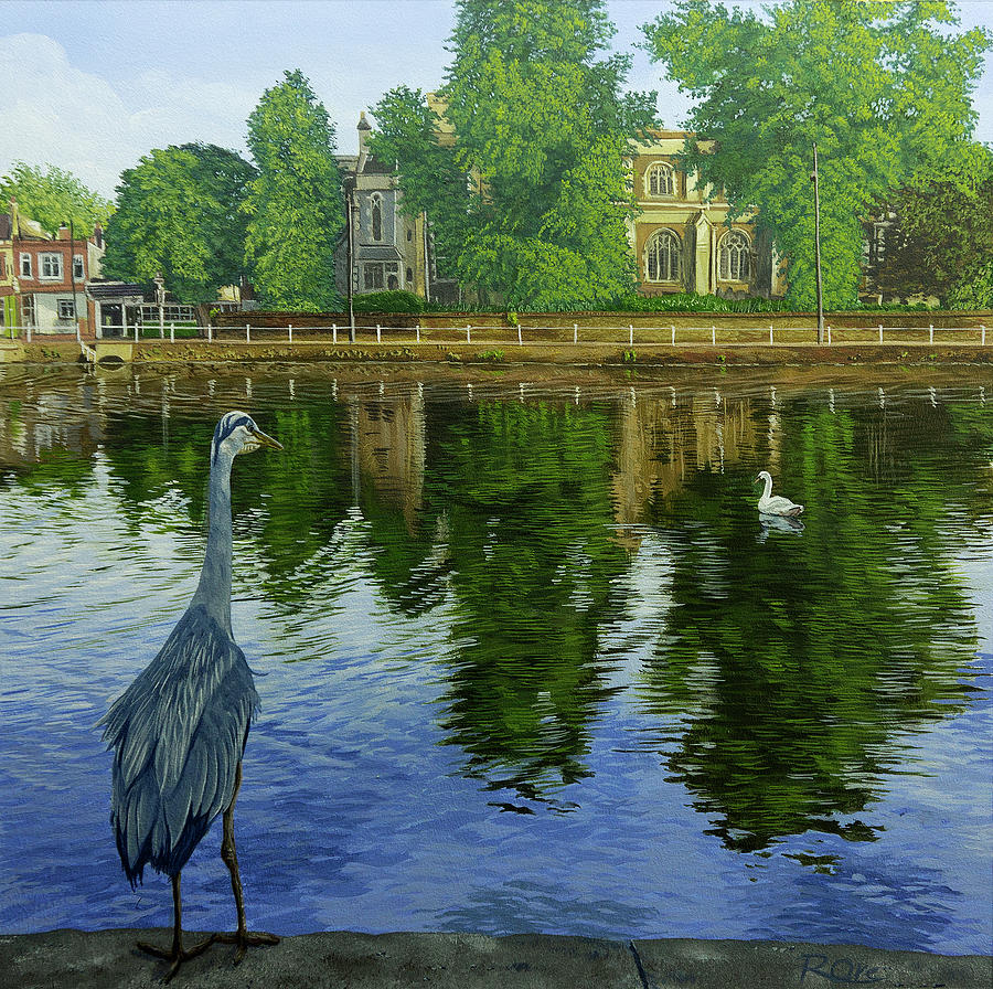 Landscape Painting - See any fish? by Raymond Ore Landscape Painting - See any fish? by Raymond Ore