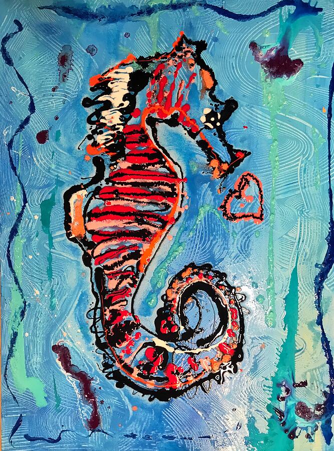 See the Sea Horse Painting by Sergio Gutierrez