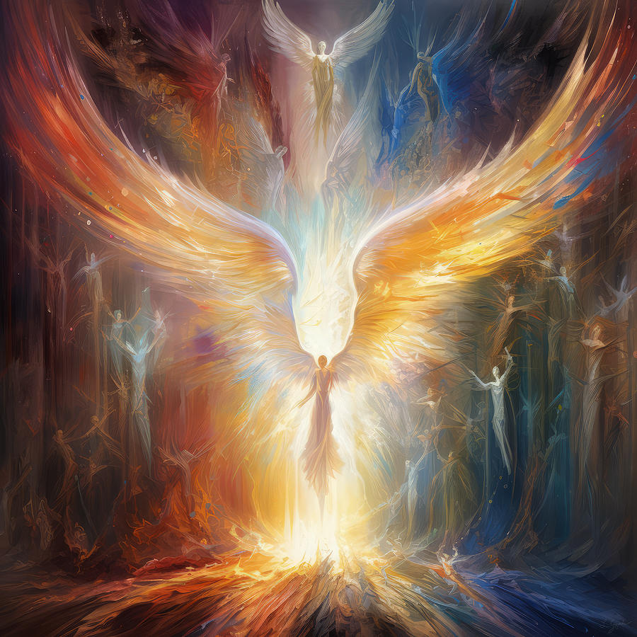 See the Unseen - Ethereal Angels Revealed Through Art Painting by Lourry Legarde
