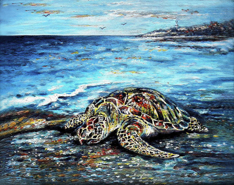 See Weed Turtle Painting by Harsh Malik