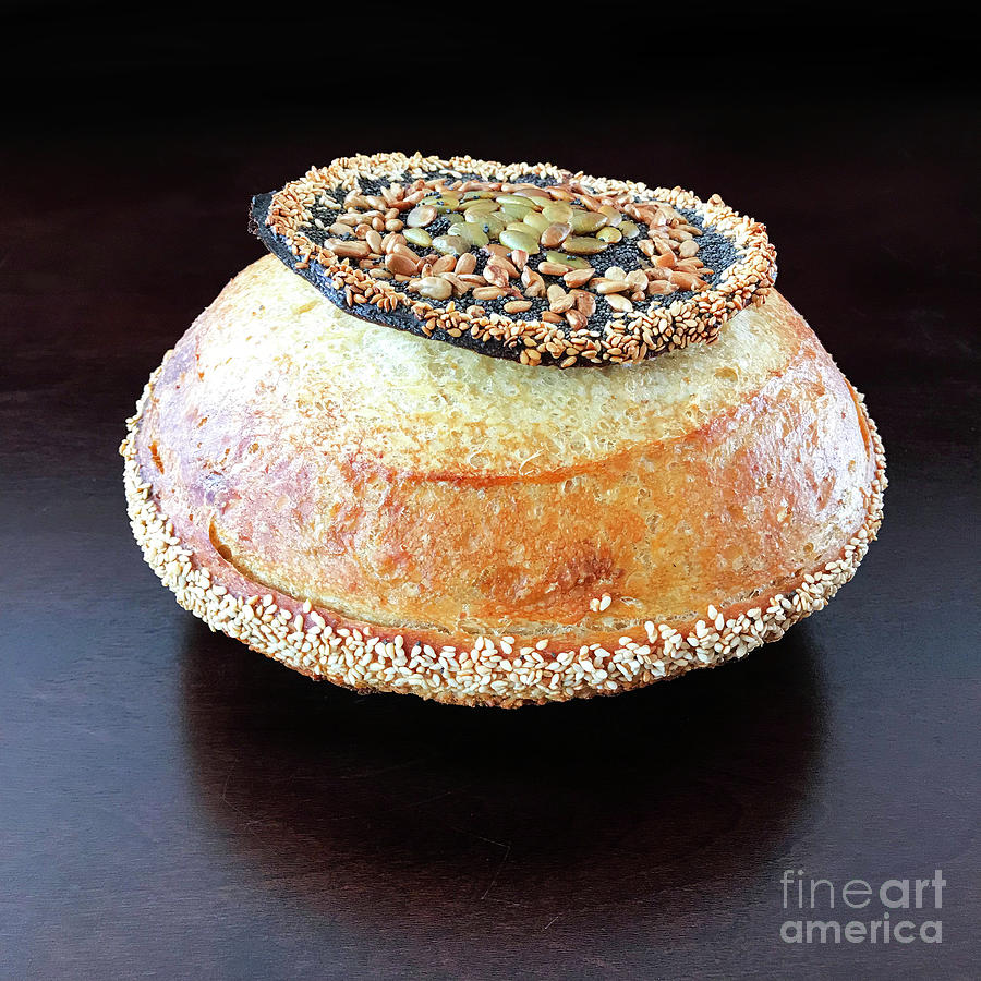 Seeded Top Hat Scored Sourdough 2 Photograph by Amy E Fraser