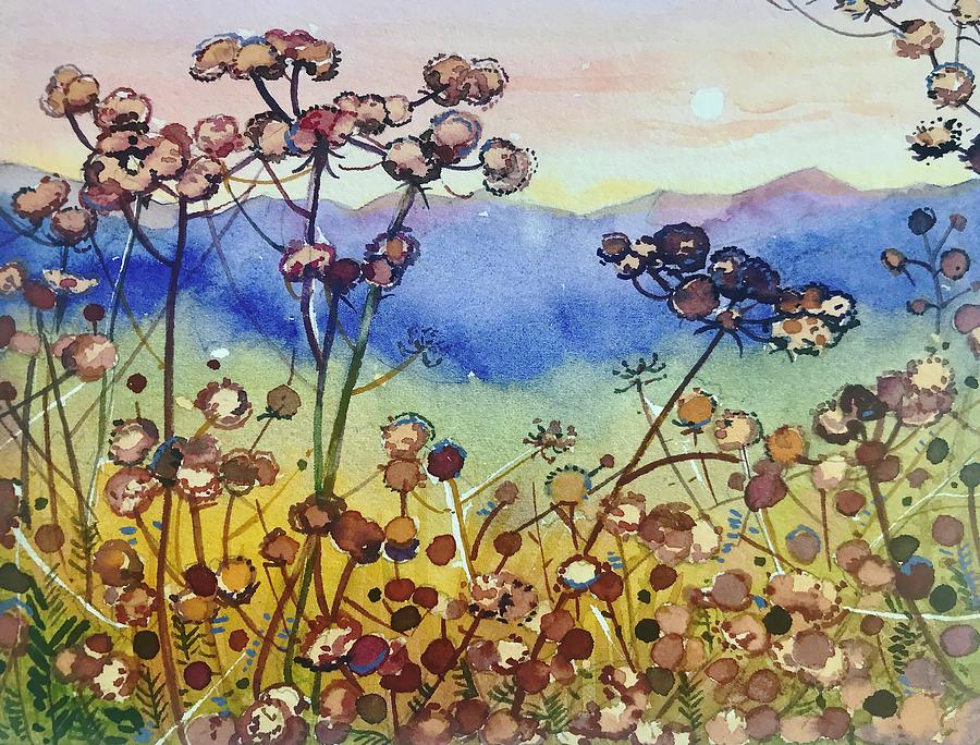 Topanga Painting - Seedheads in Paramount Ranch by Luisa Millicent