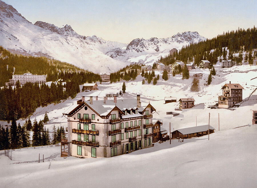 Seehof Hotel in Winter, Arosa, Plessur Region, Grisons, Graubunden ...