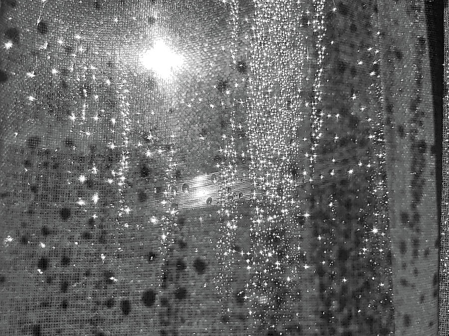 Seeing Stars on My Window Black and White Mixed Media by Sharon ...