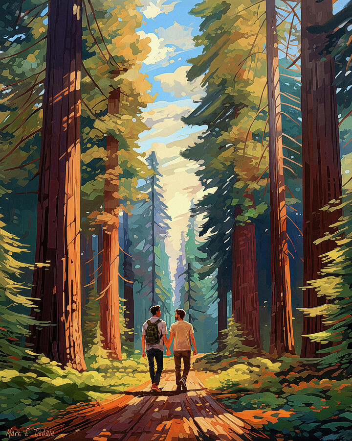 Seeing The Redwoods Digital Art by Mark Tisdale