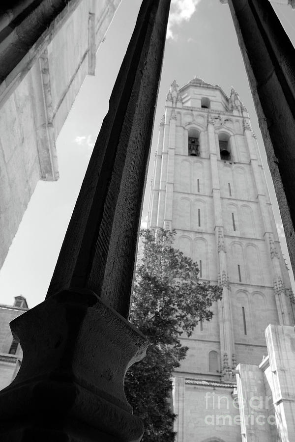 Segovia - Cathedral Tower BW Photograph by Nieves Nitta