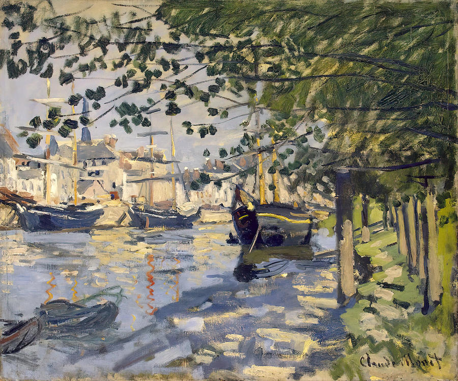 Claude Monet Painting - Seine at Rouen by Claude Monet