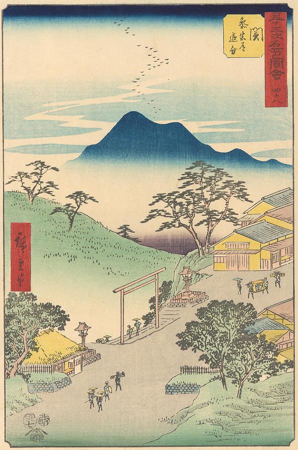 Seki art Drawing by Ando Hiroshige Japanese - Fine Art America