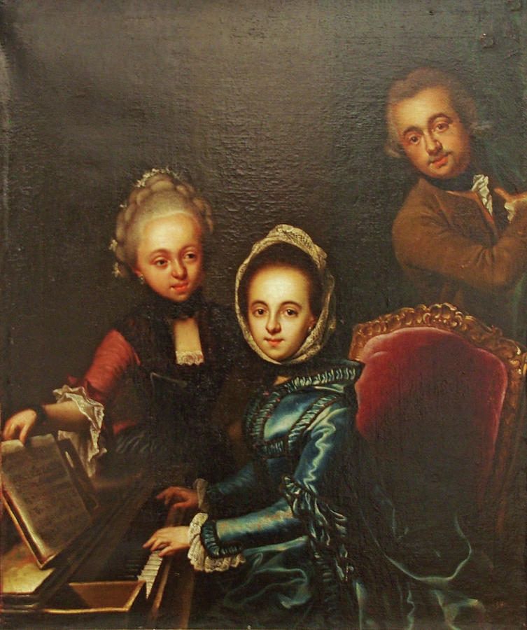 Selbstportrat mit den Geschwistern Susanna Magdalena und Dorothea Uhl ...