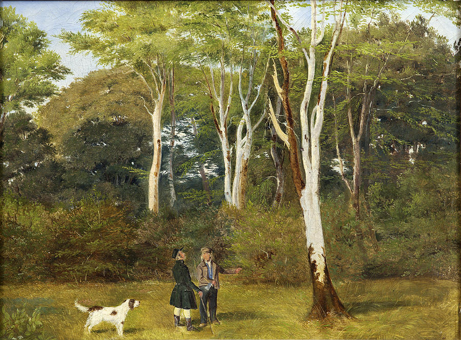 Selecting Trees for Felling Painting by Jorgen Roed