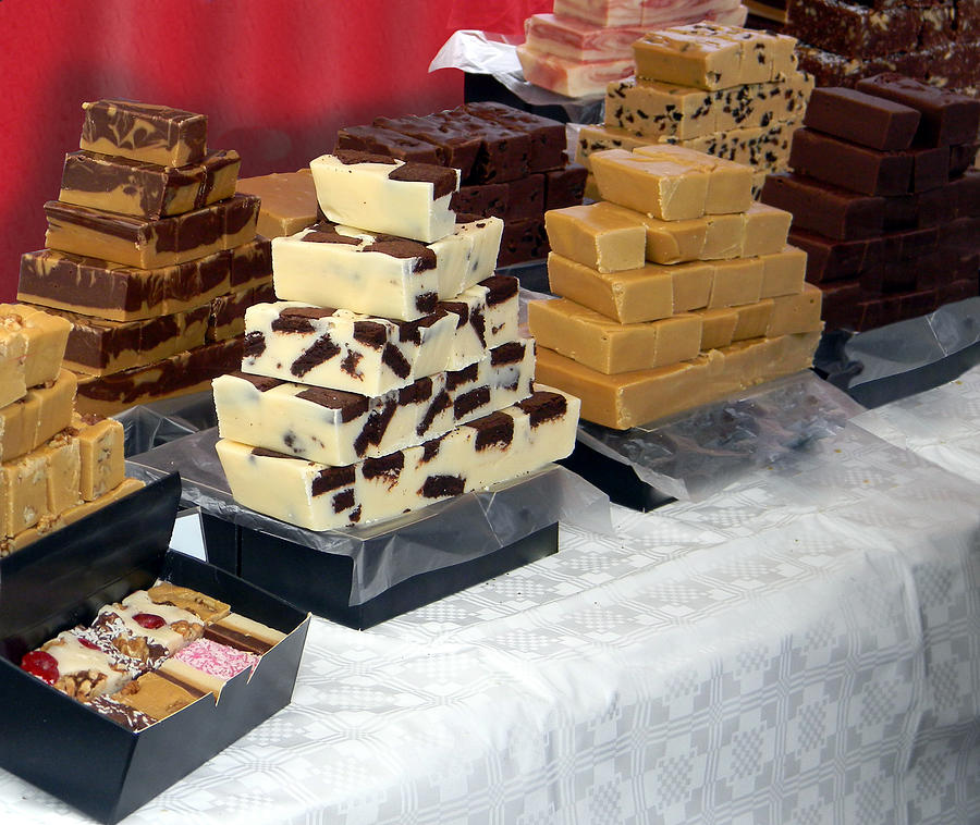 Selection of homemade fudge Photograph by Ian Dennis