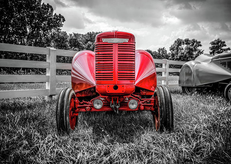 Selective Red Orchard Tractor Photograph By Enzwell Designs Fine Art America