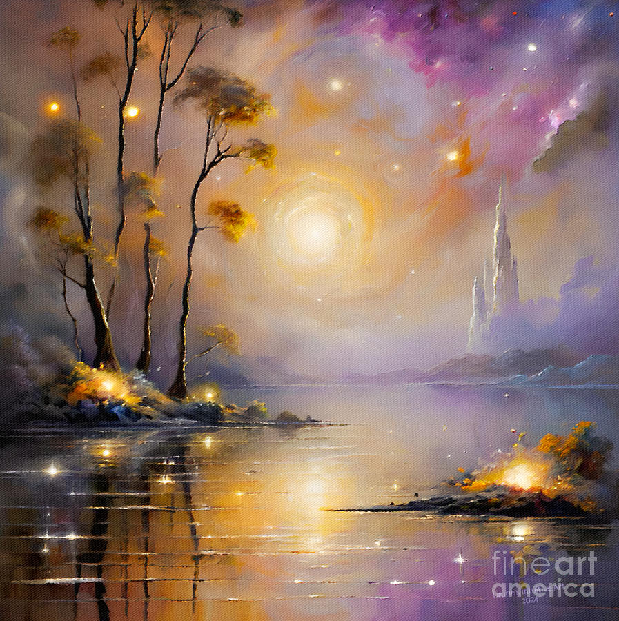 Selenite Magical Landscape Digital Art by Lauries Intuitive
